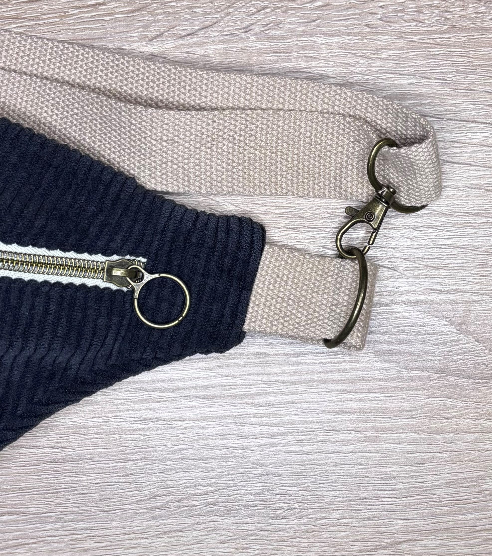 Sac banane velours côtelé anthracite