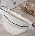 Sac banane bouclettes écru