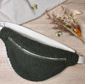 Sac banane bouclettes kaki