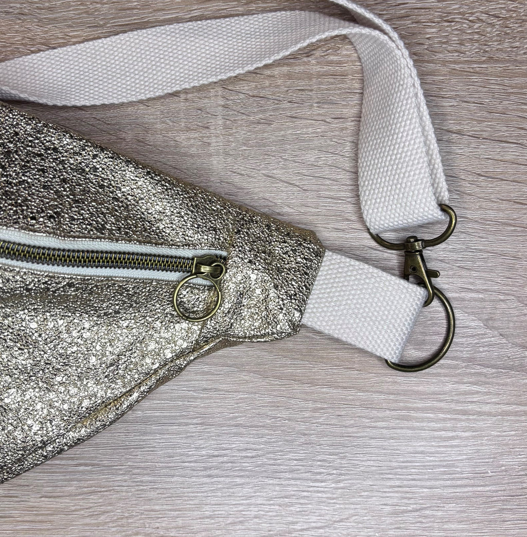 Sac banane similicuir dorée