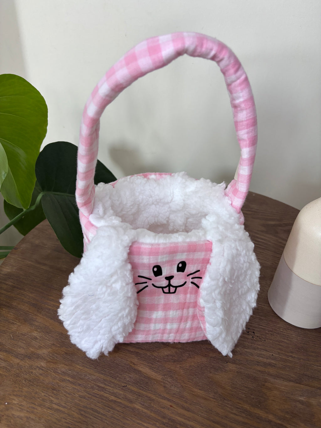 Panier lapin rose