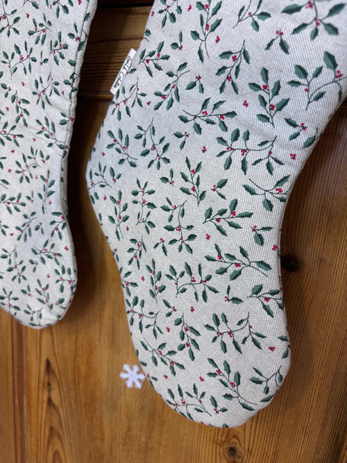 Chaussette de Noël houx