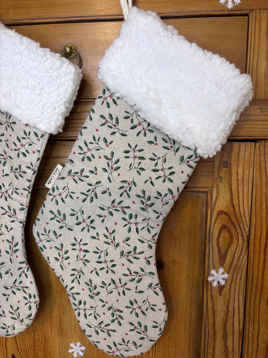 Chaussette de Noël houx