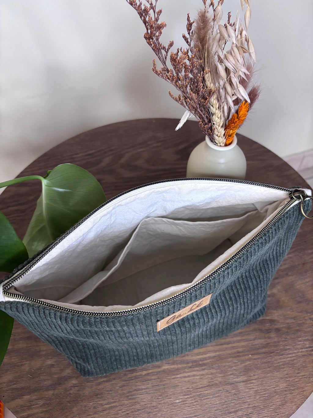 Trousse de toilette kaki