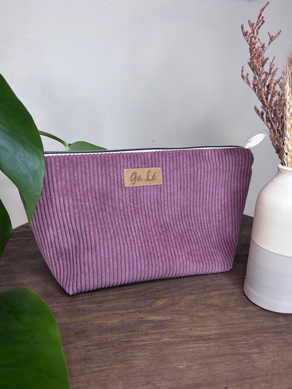 Trousse de toilette vieux rose