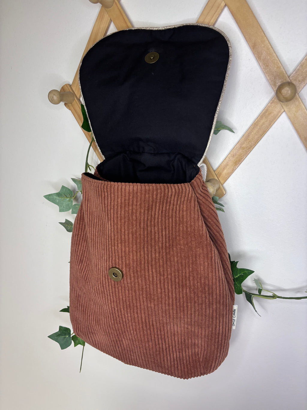 Sac à dos rouille fleuri