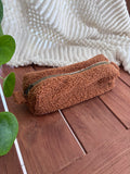 Trousse à crayons teddy marron