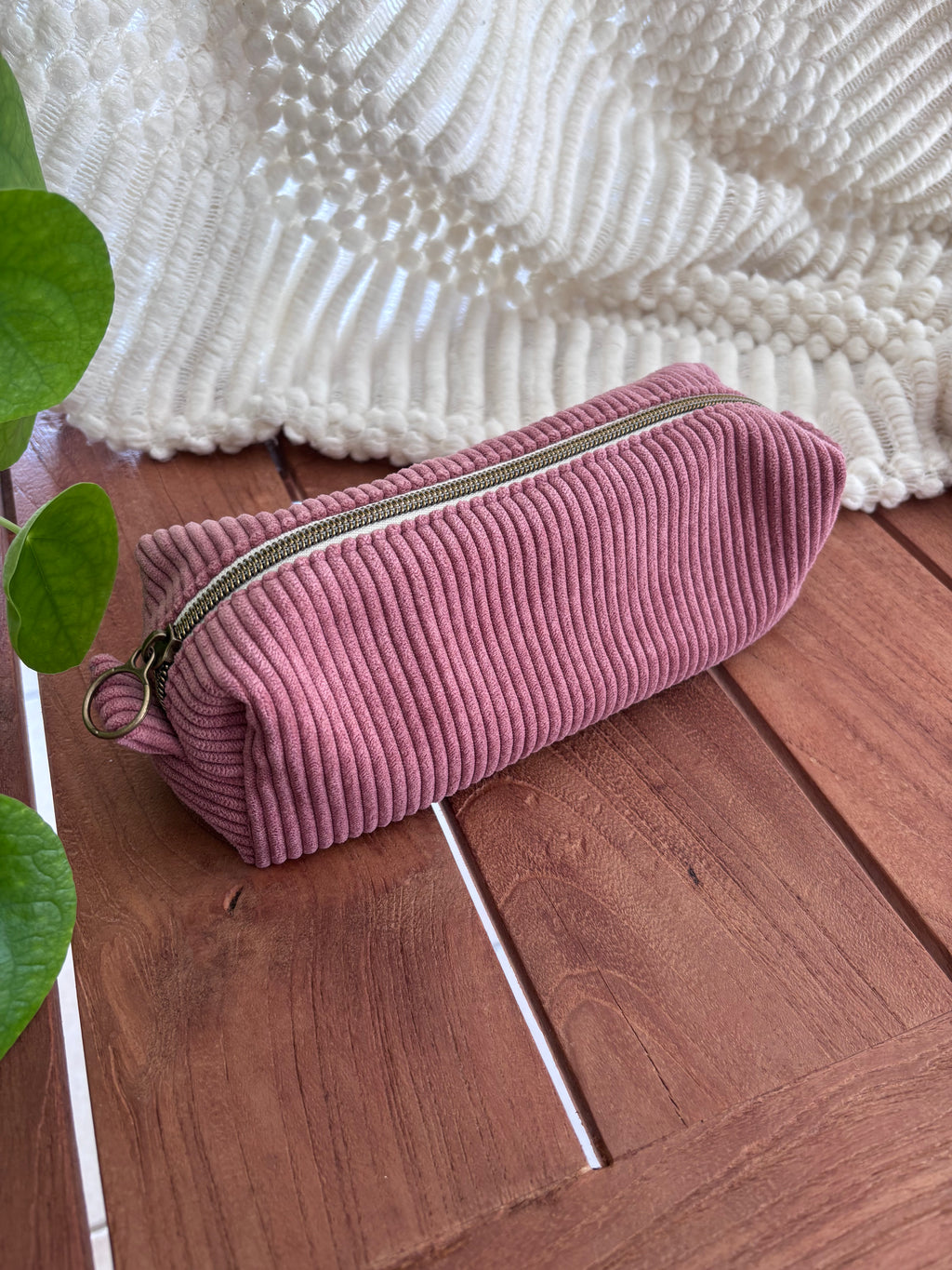 Trousse à crayons vieux rose