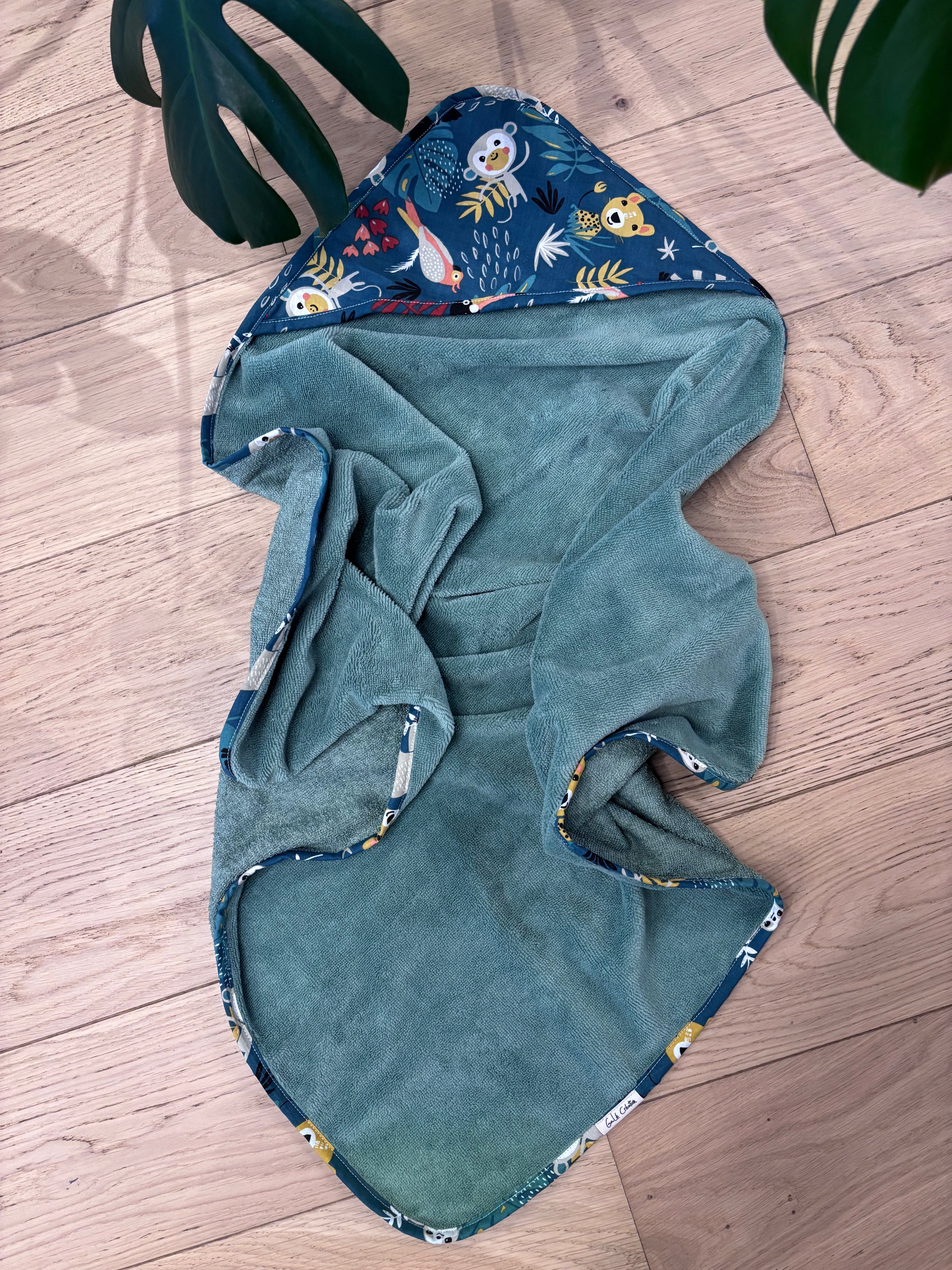 Cape de bain vert/tropical