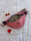 Sac banane velours tricolore