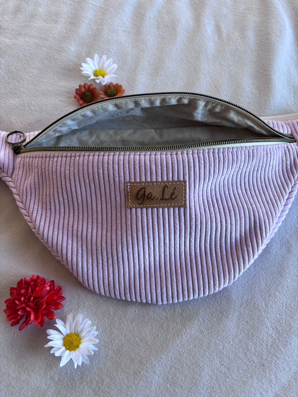 Sac banane velours lila