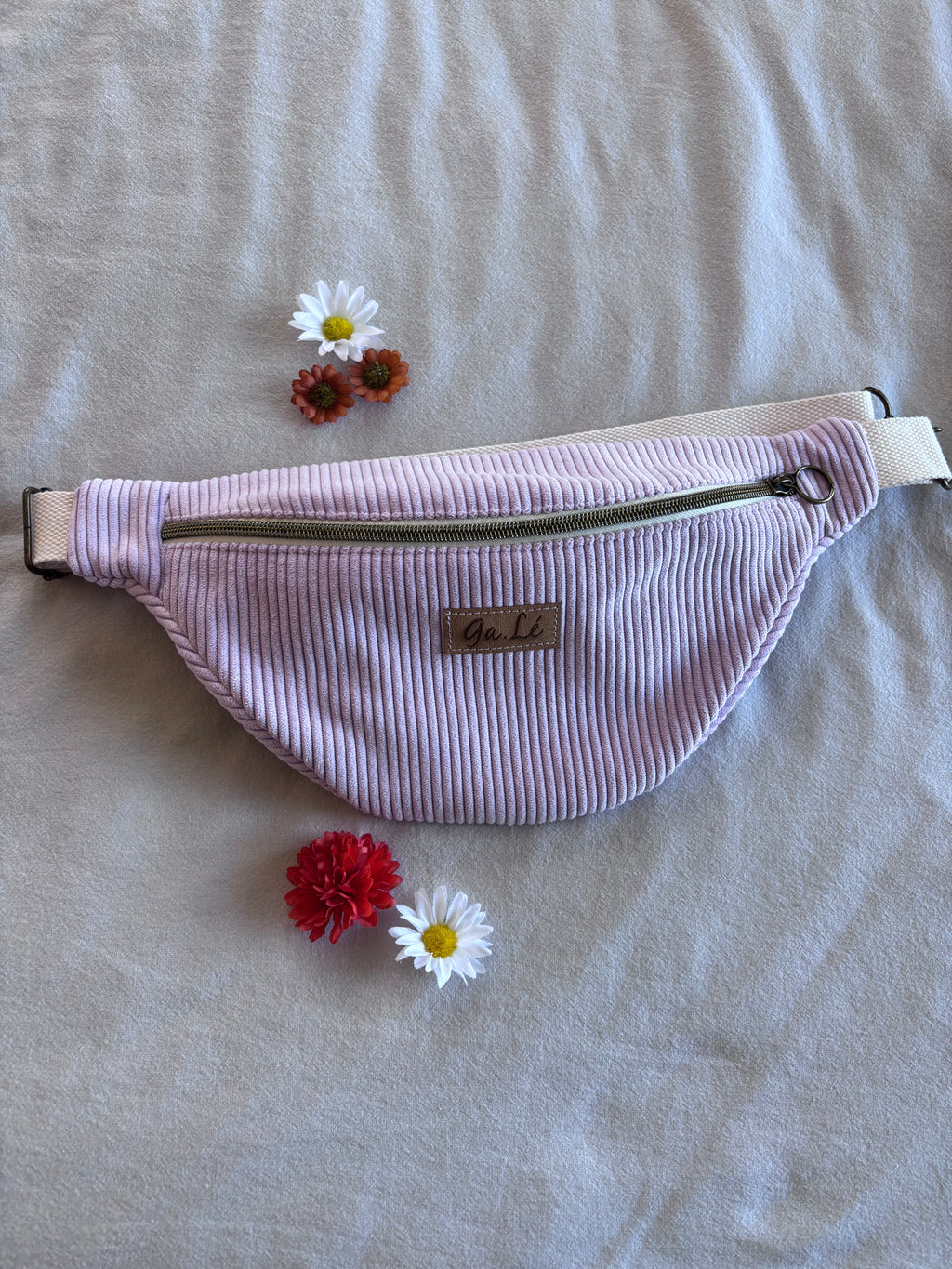 Sac banane velours lila