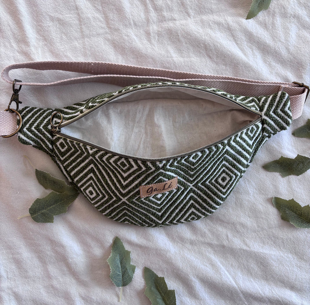 Sac banane losanges kaki