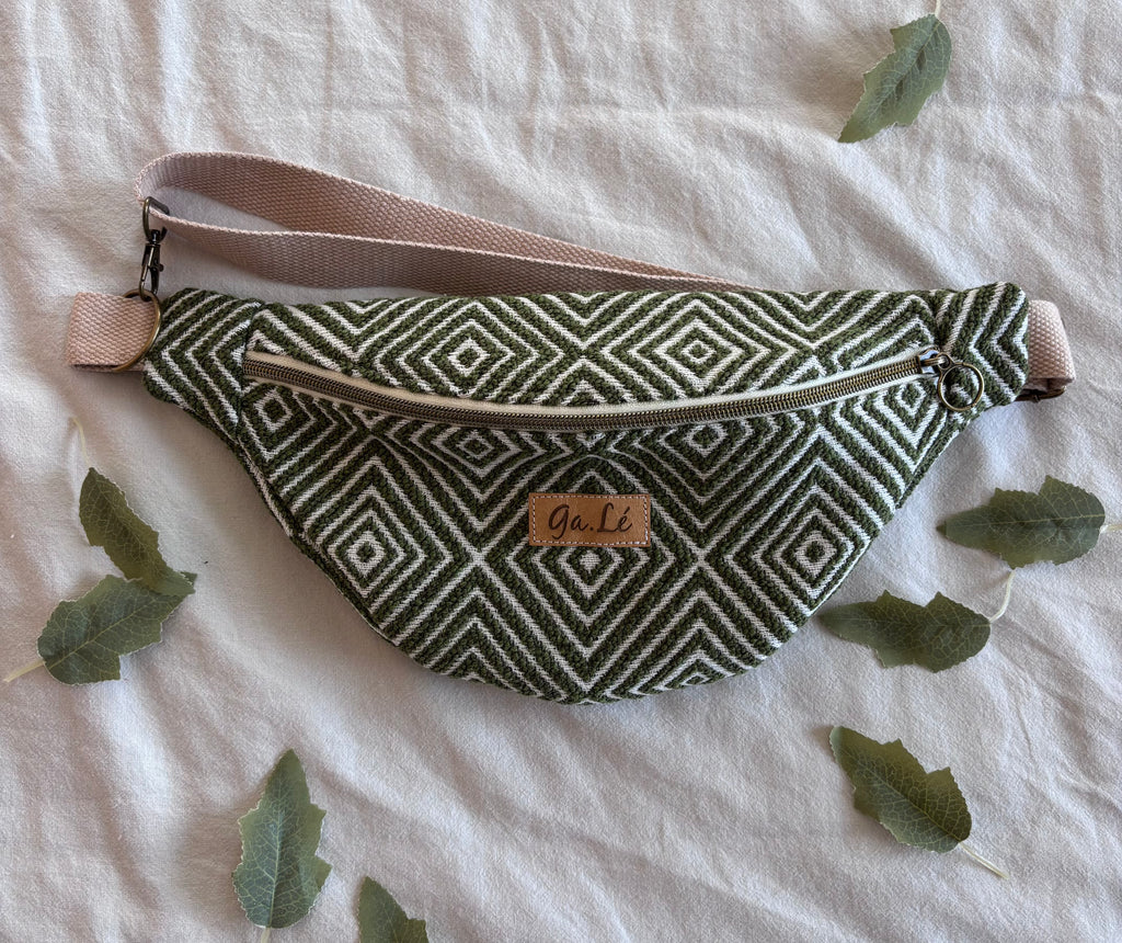 Sac banane losanges kaki