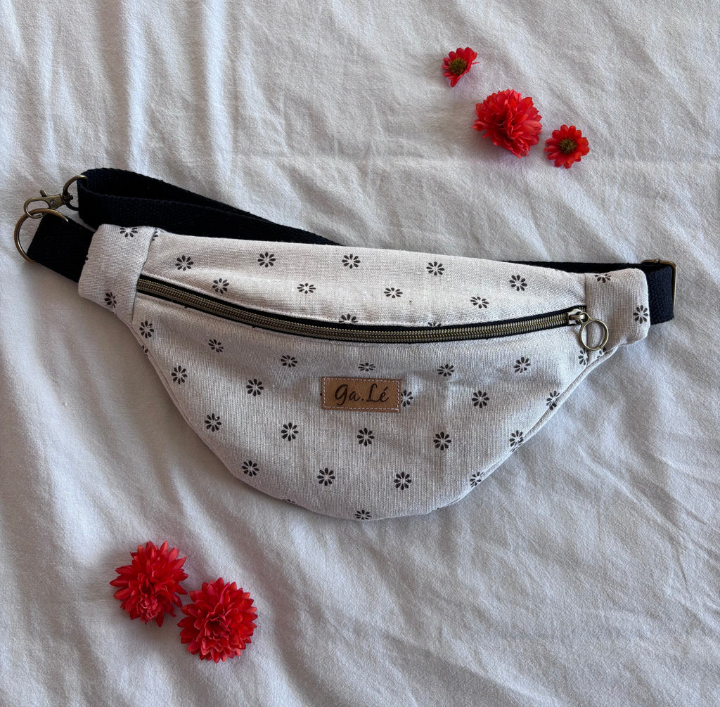 Sac banane fleurs