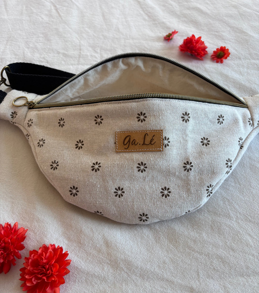 Sac banane fleurs
