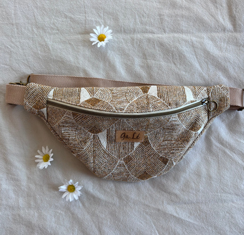 Sac banane motifs dorés