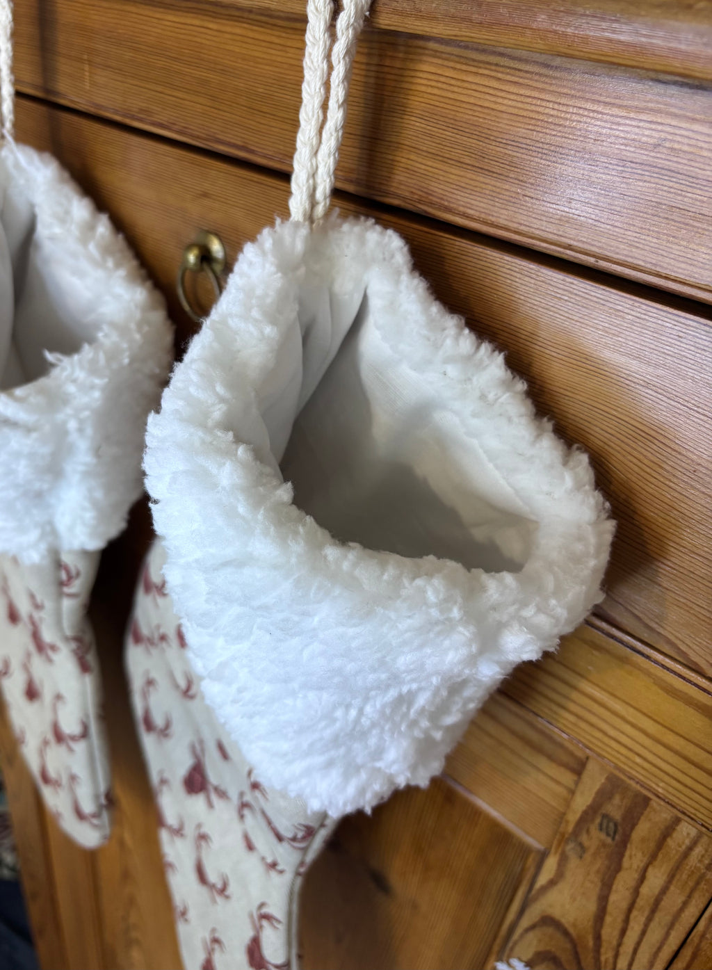 Chaussette de Noël cerf rouge