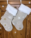 Chaussette de Noël étoiles dorées