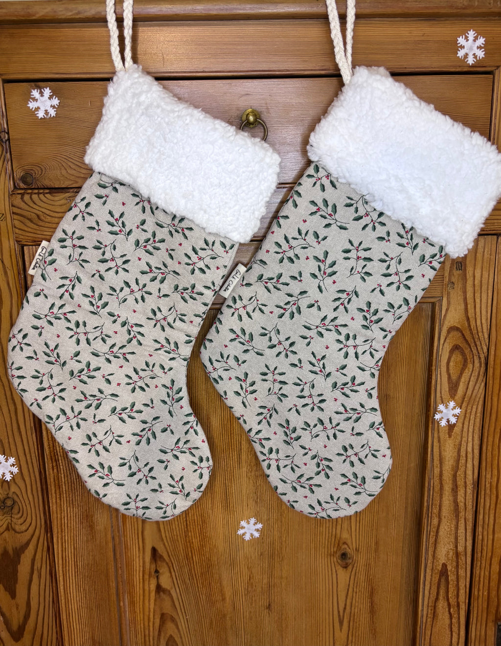 Chaussette de Noël houx