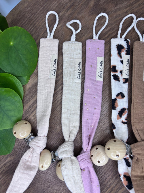 Attache tétine gaze de coton