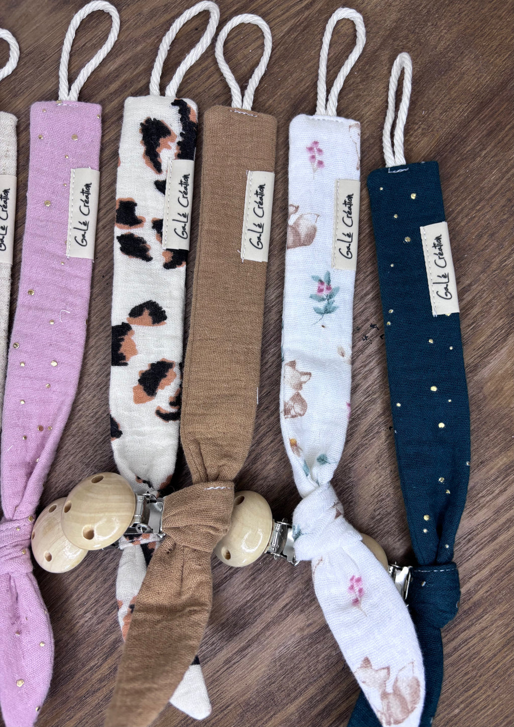 Attache tétine gaze de coton