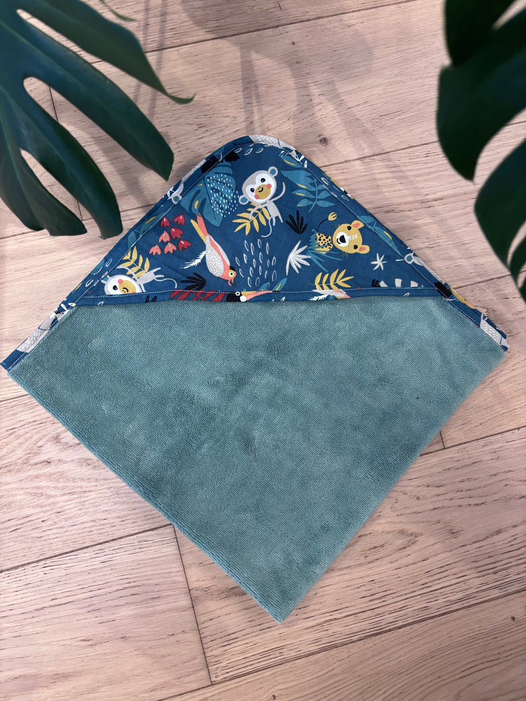 Cape de bain vert/tropical