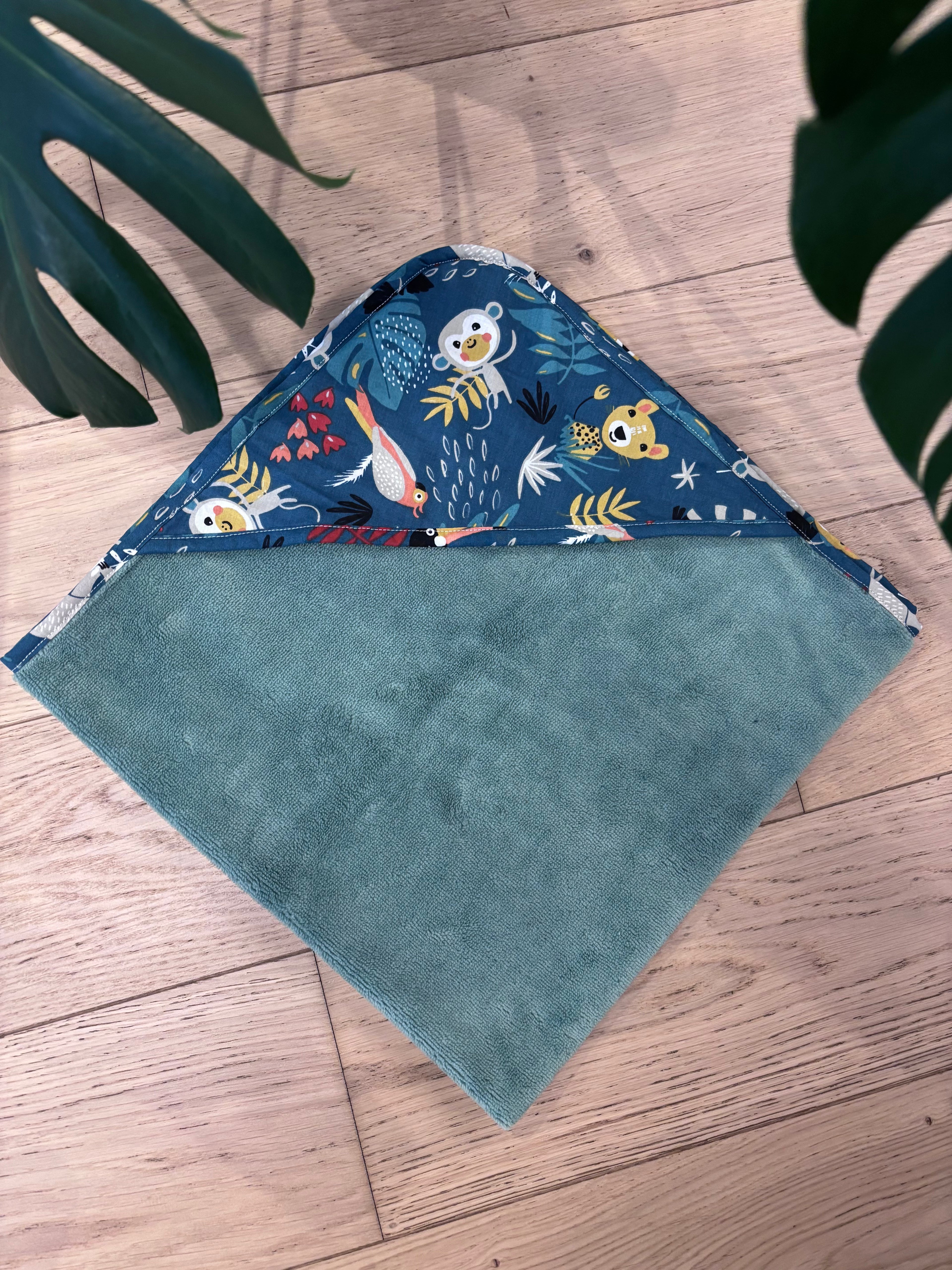 Cape de bain vert/tropical