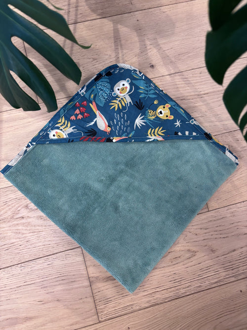 Cape de bain vert/tropical
