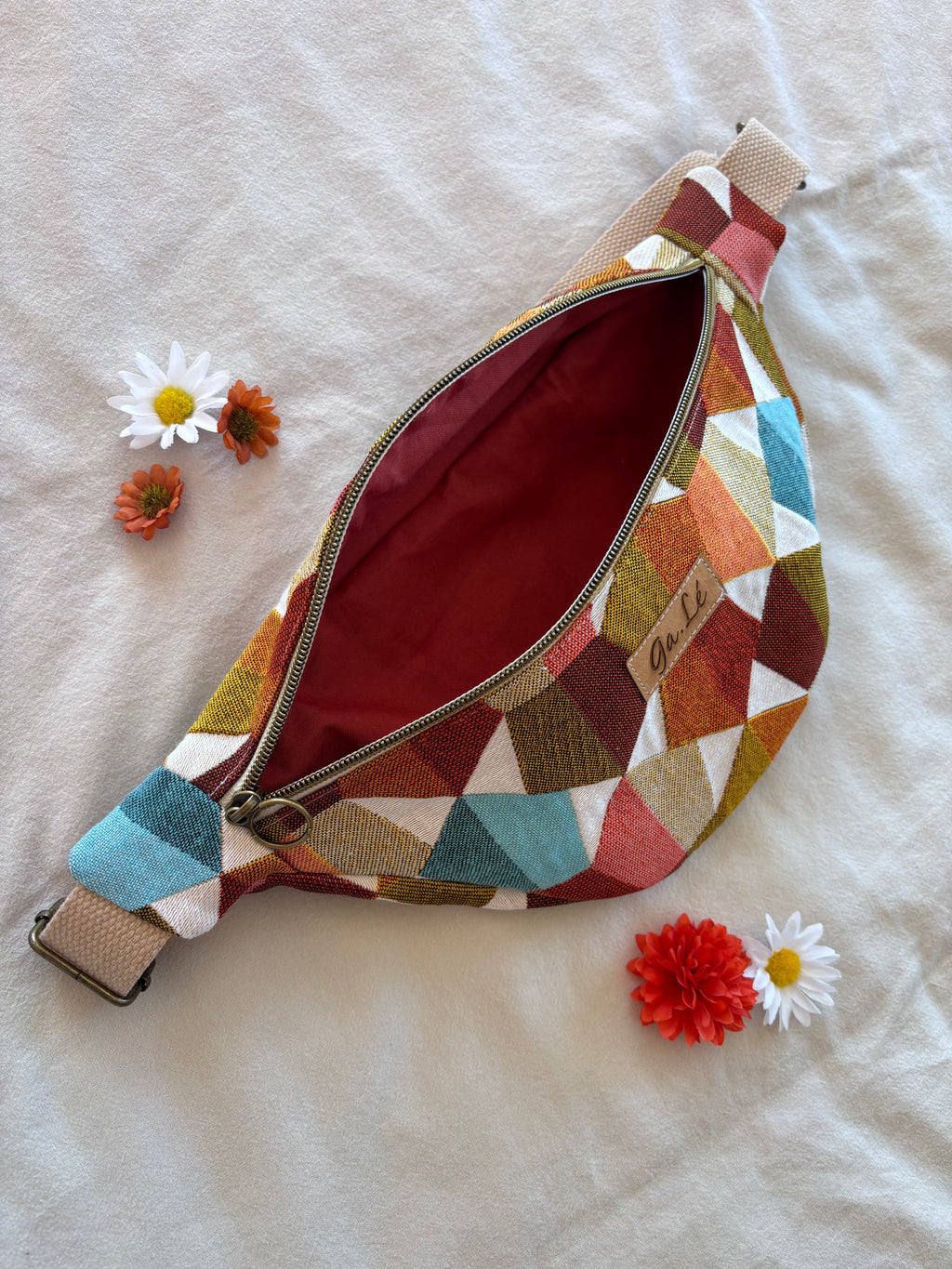 Sac banane jacquard orangé