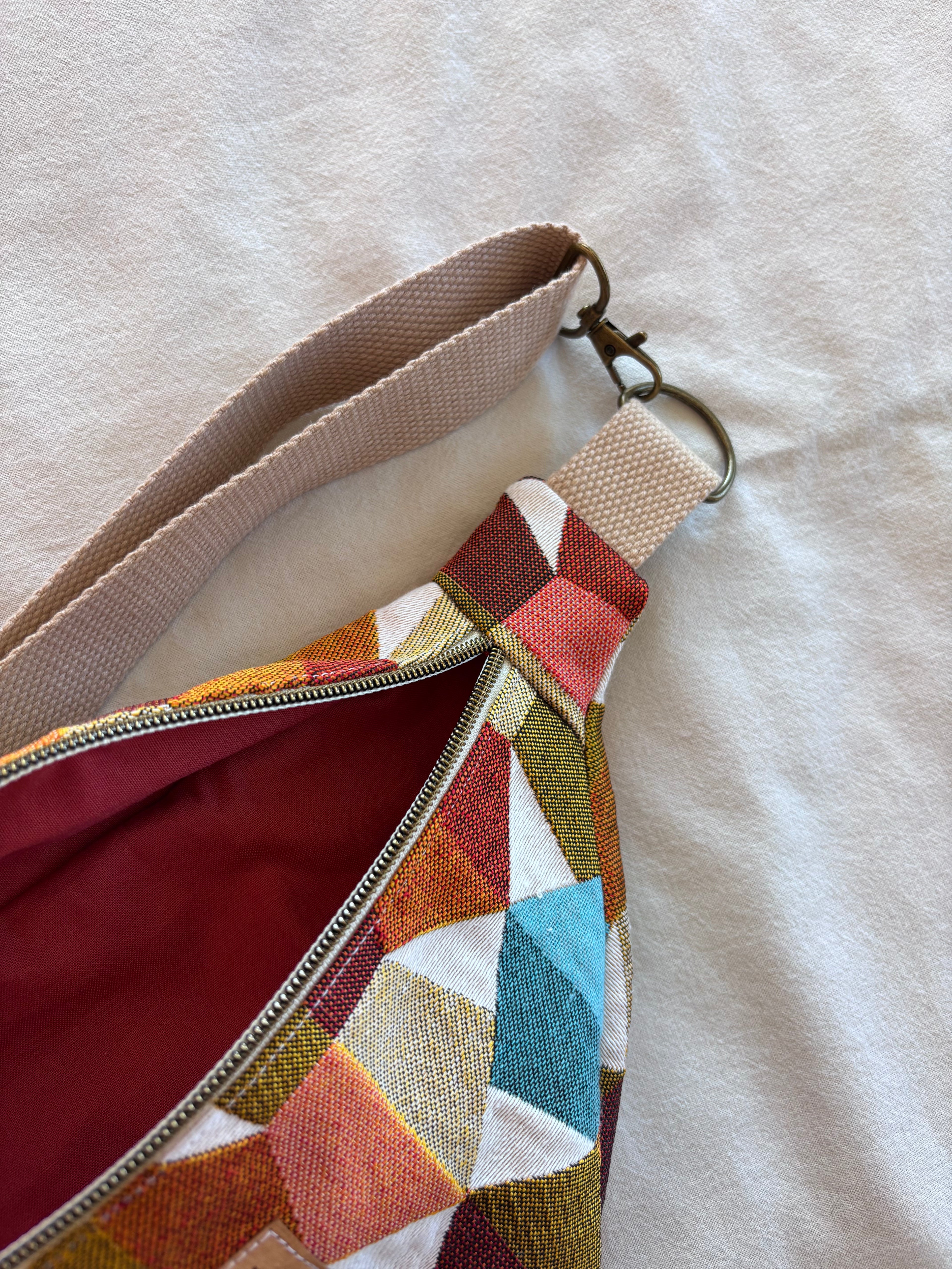 Sac banane jacquard orangé